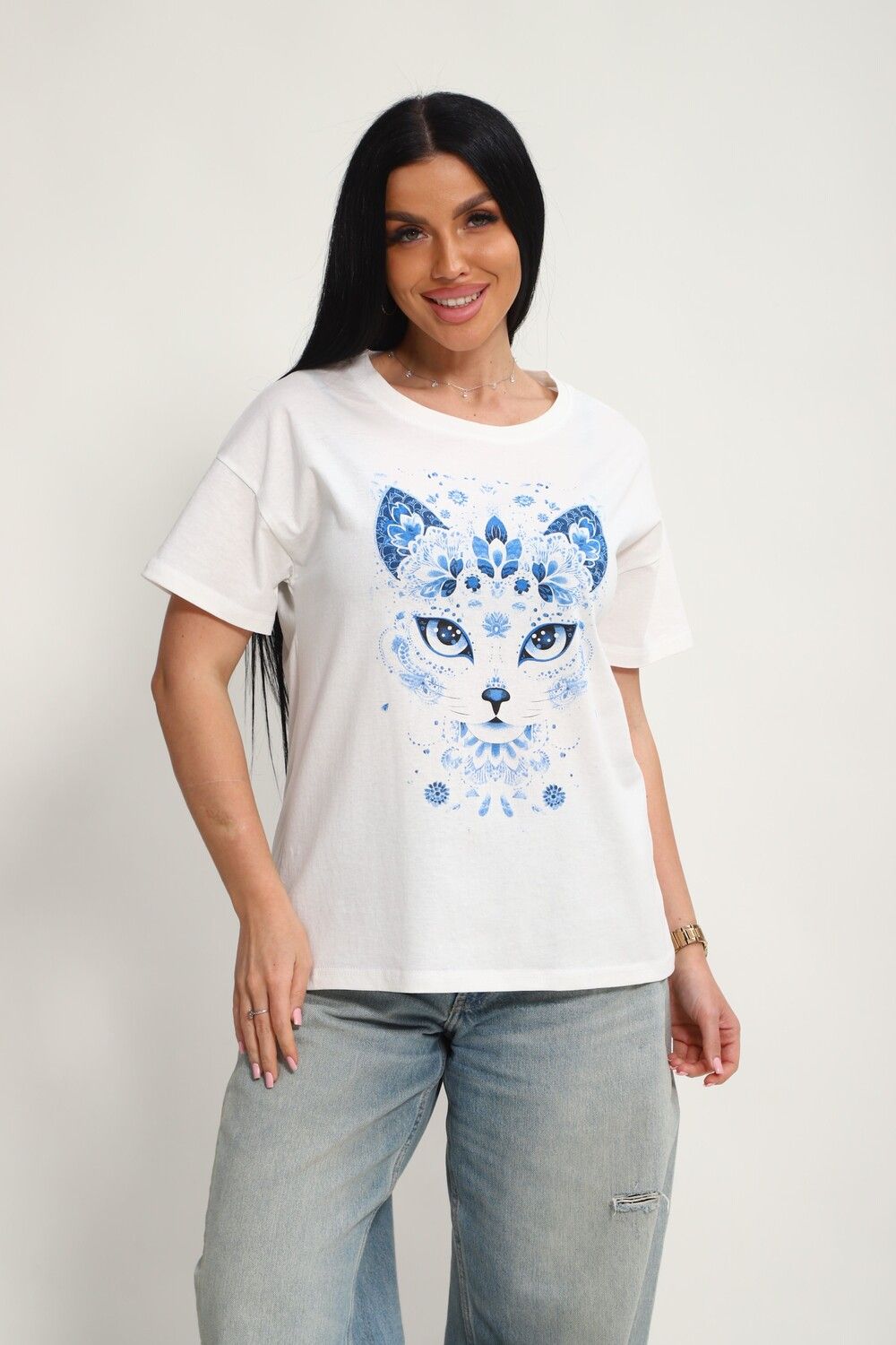 85675 футболка женская - белый