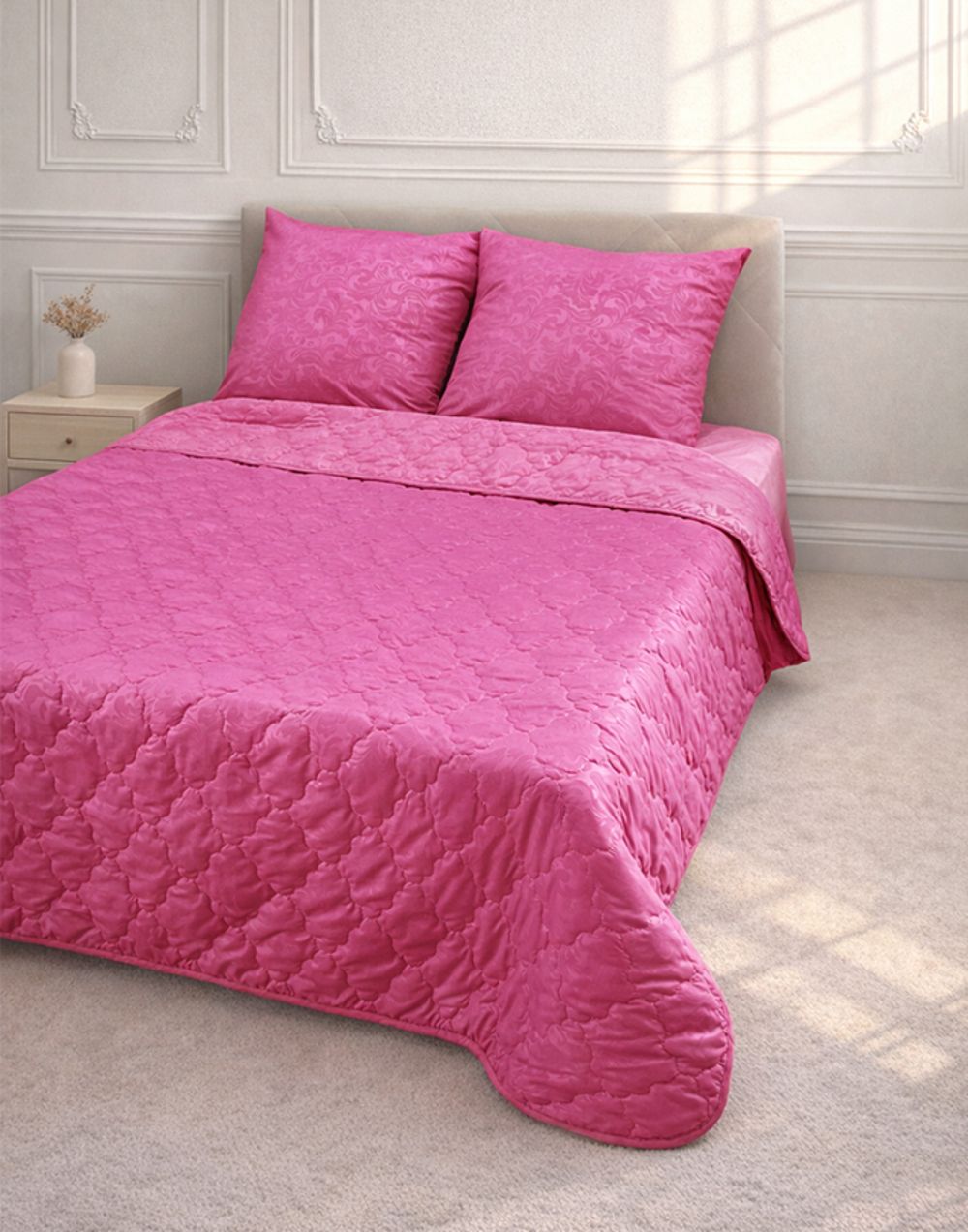 Комплект постельного белья с одеялом New Style КМ-035 фуксия