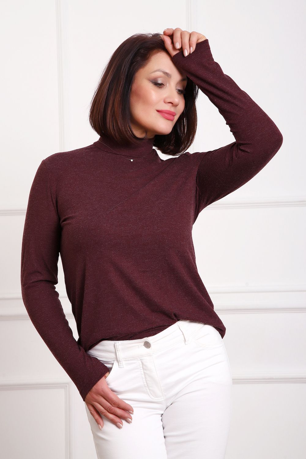 Водолазка 88157 - бордо