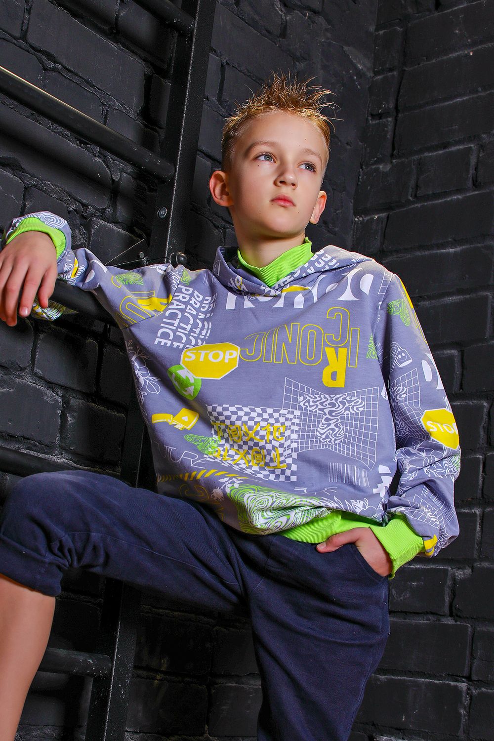 Толстовка детская 88152 - серый