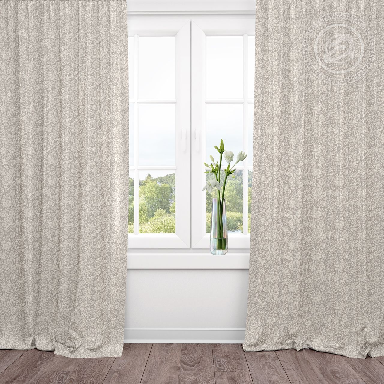 Шторы для гостиной с подхватом Джейн Ш.145.260