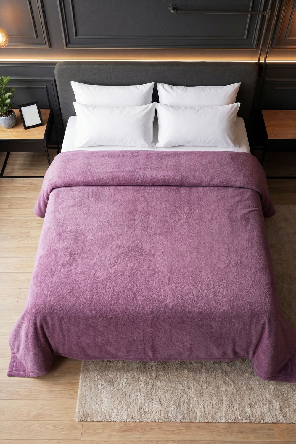 Покрывало Меланж - лиловый