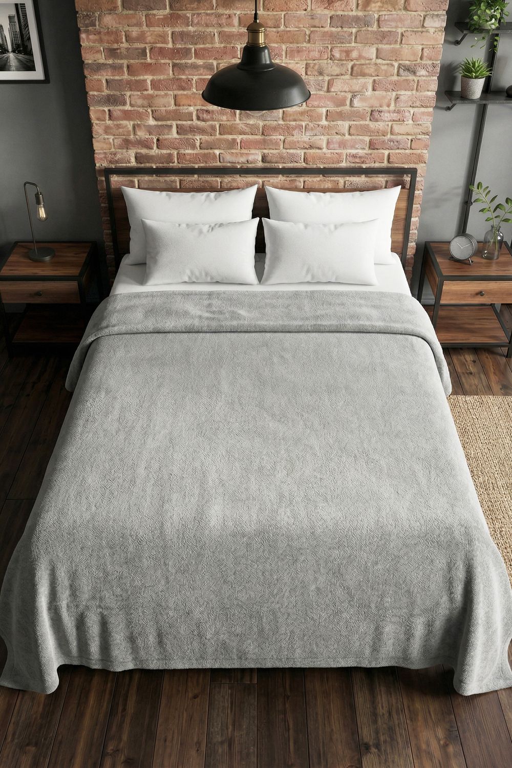 Покрывало Меланж - серый