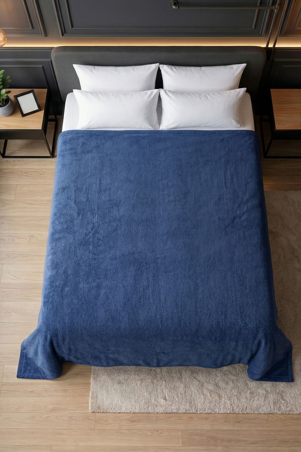 Покрывало Меланж - синий меланж