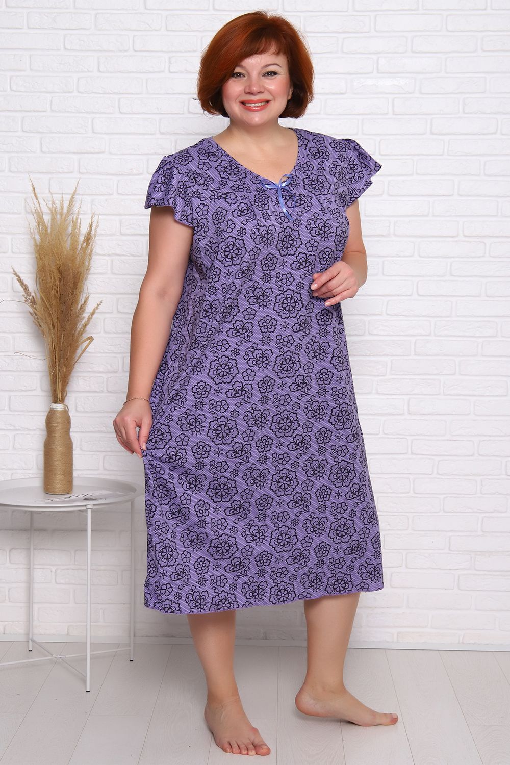 Сорочка ноч. Фаина плюс - лаванда