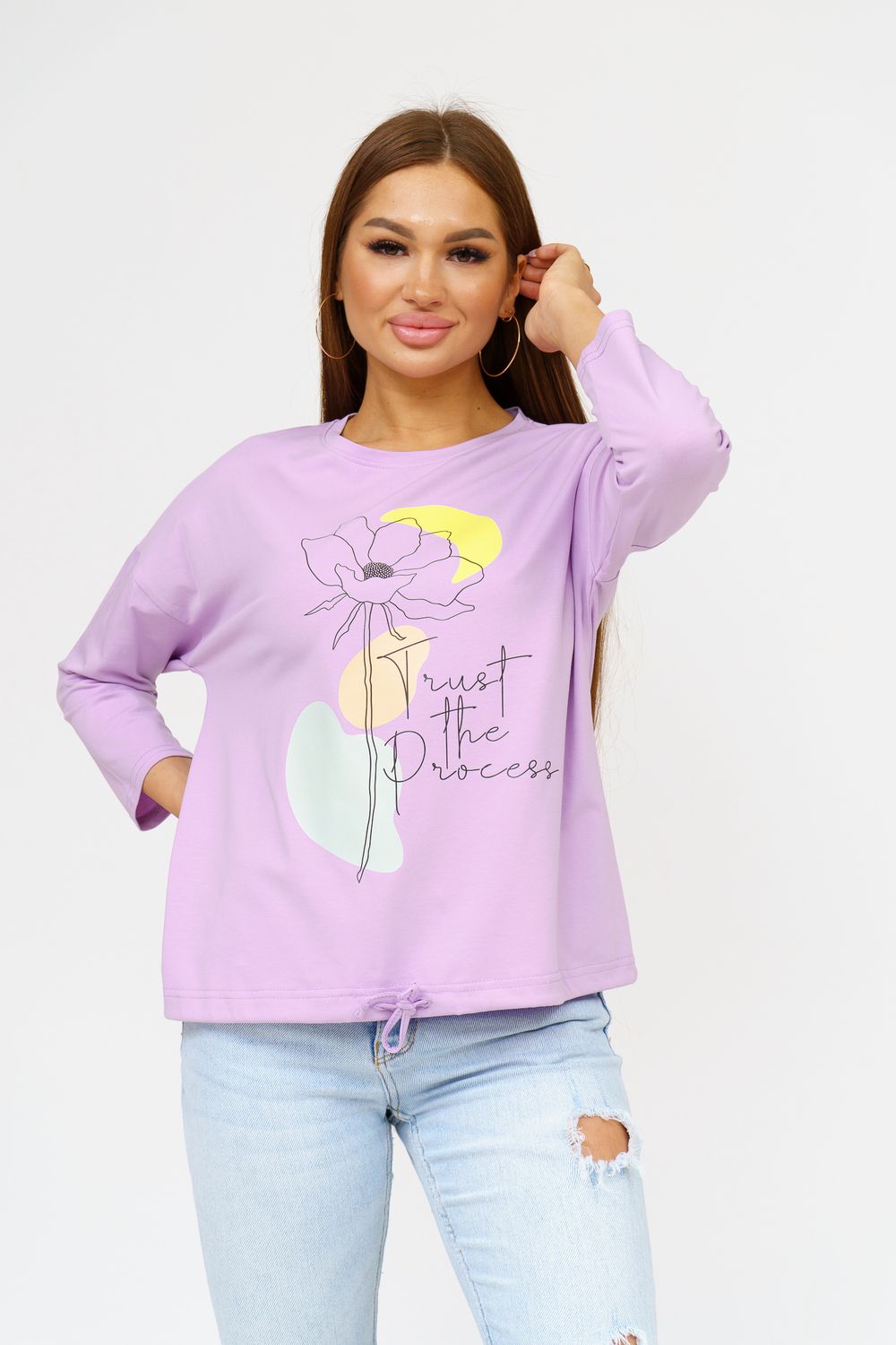 Лонгслив Николь - лаванда