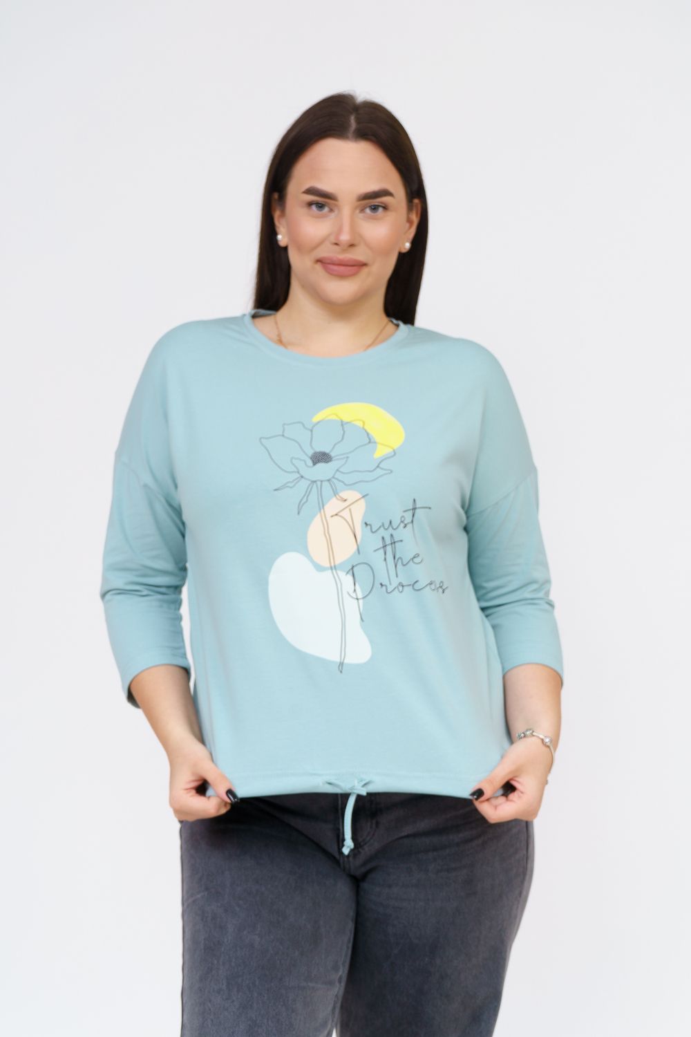Лонгслив Николь - аква