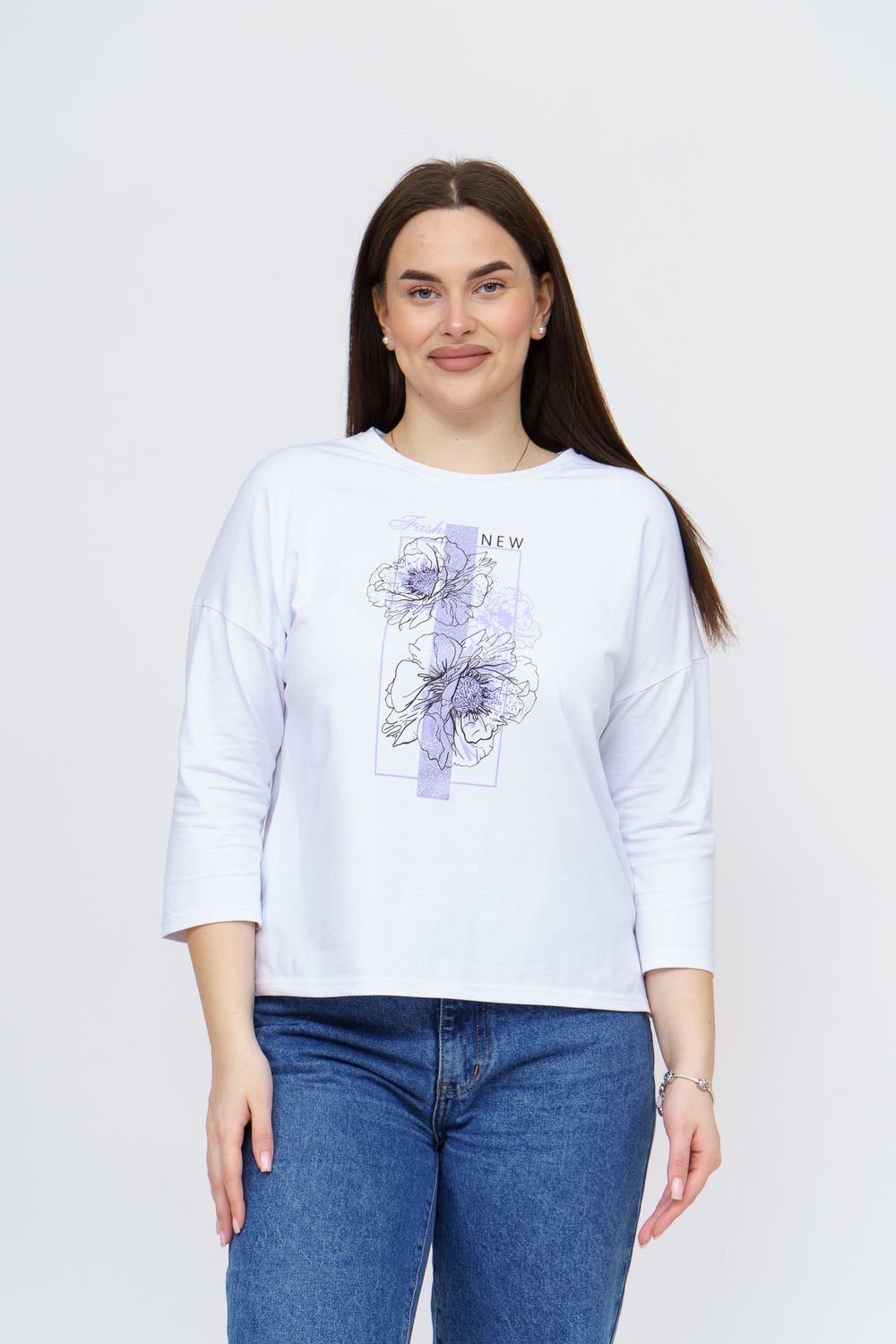 Лонгслив Стиль - белый