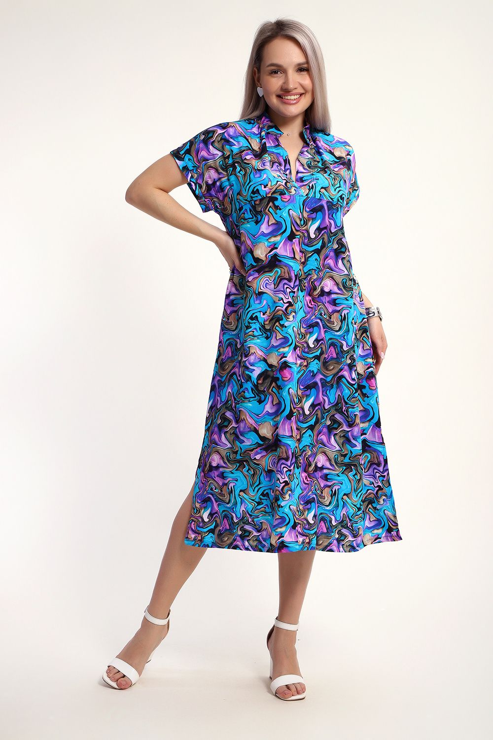 Платье 32746 - бирюзовый