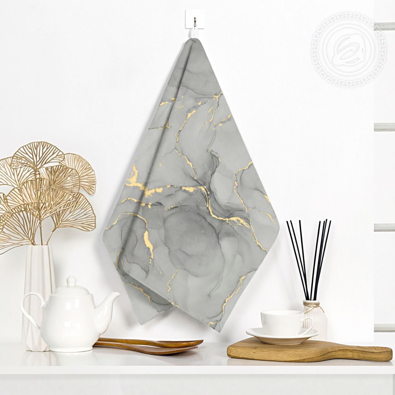 Полотенце кухонное из рогожки Кракелюр пкр.50.70