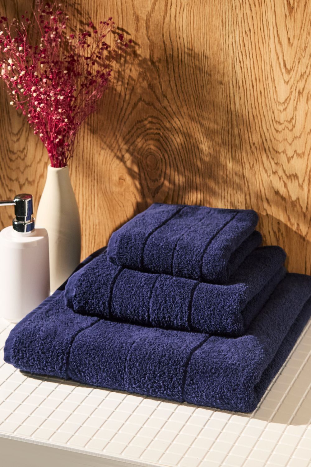 Набор махровых полотенец Модерн 3 шт. - темно-синий
