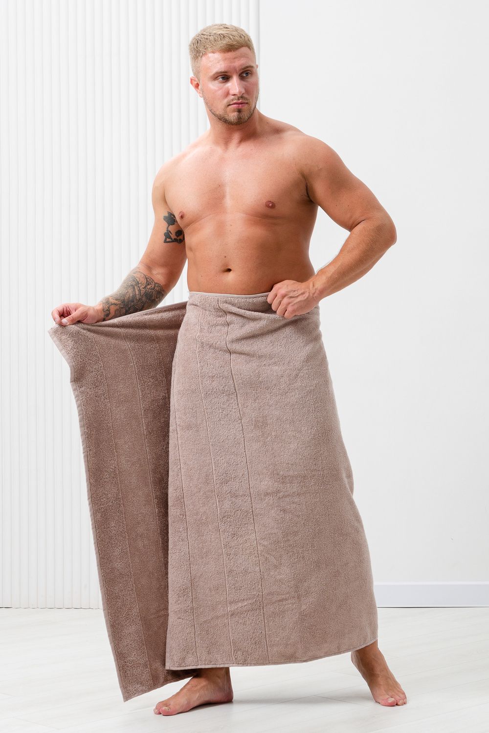 Полотенце махровое Модерн - кофейный