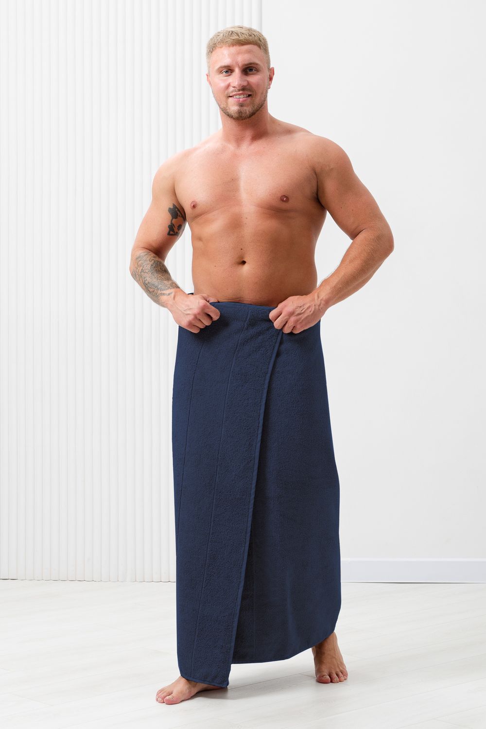 Полотенце махровое Модерн - темно-синий