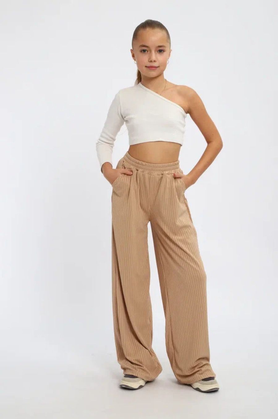 83918 брюки детские лапша - бежевый