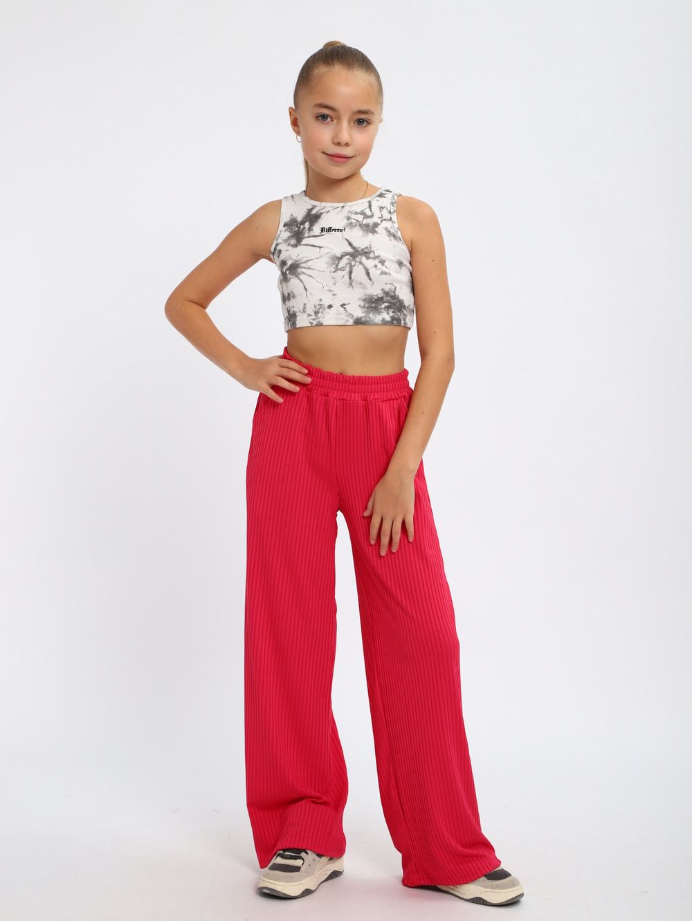 83918 брюки детские лапша - фуксия