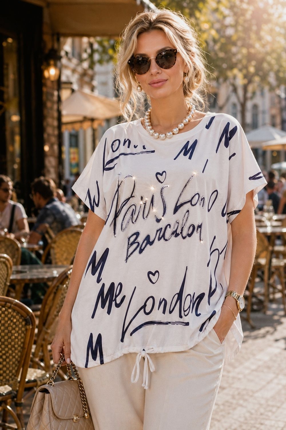 Нарядная футболка "City Glam" арт.260 - белый