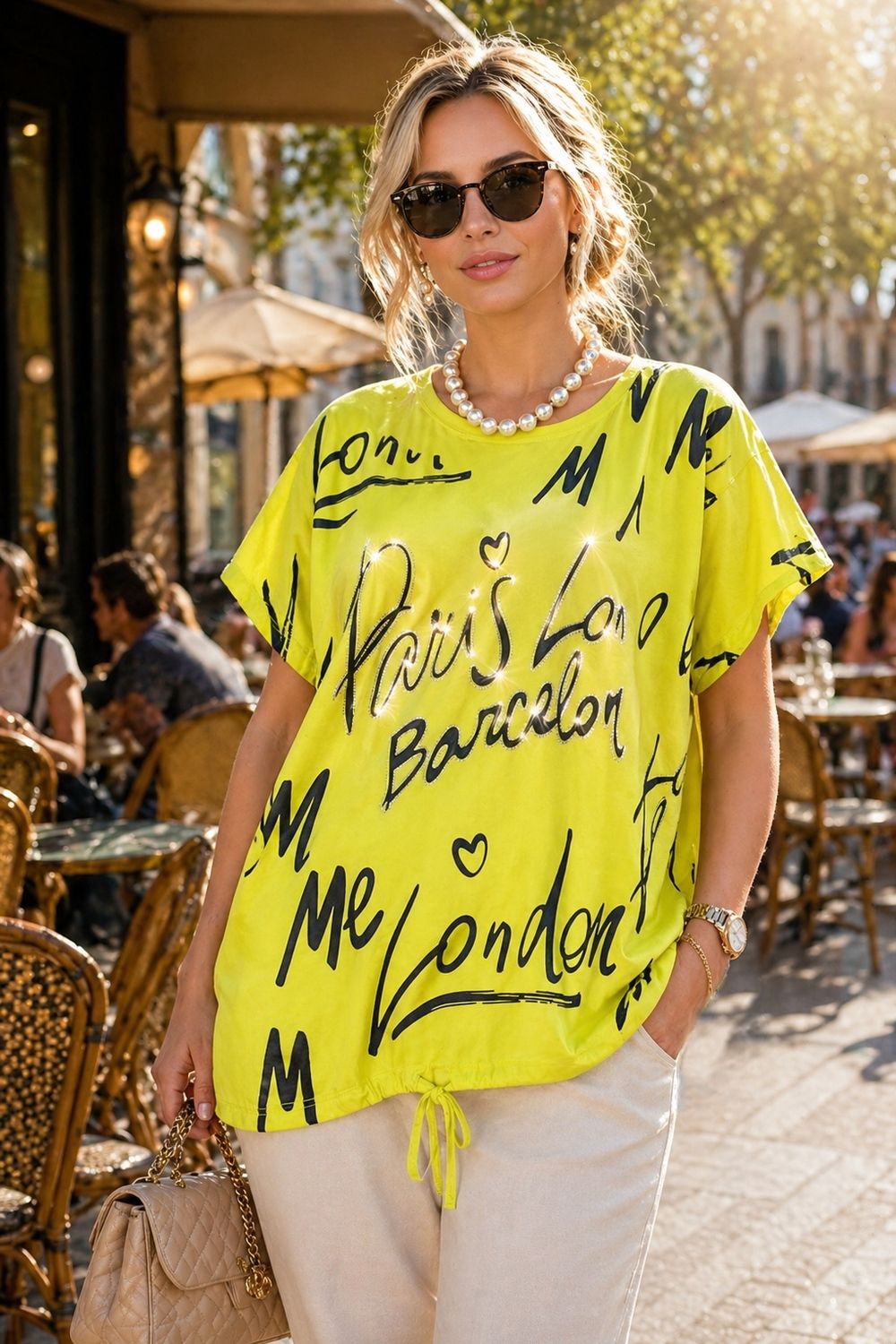 Нарядная футболка "City Glam" арт.260 - салатовый