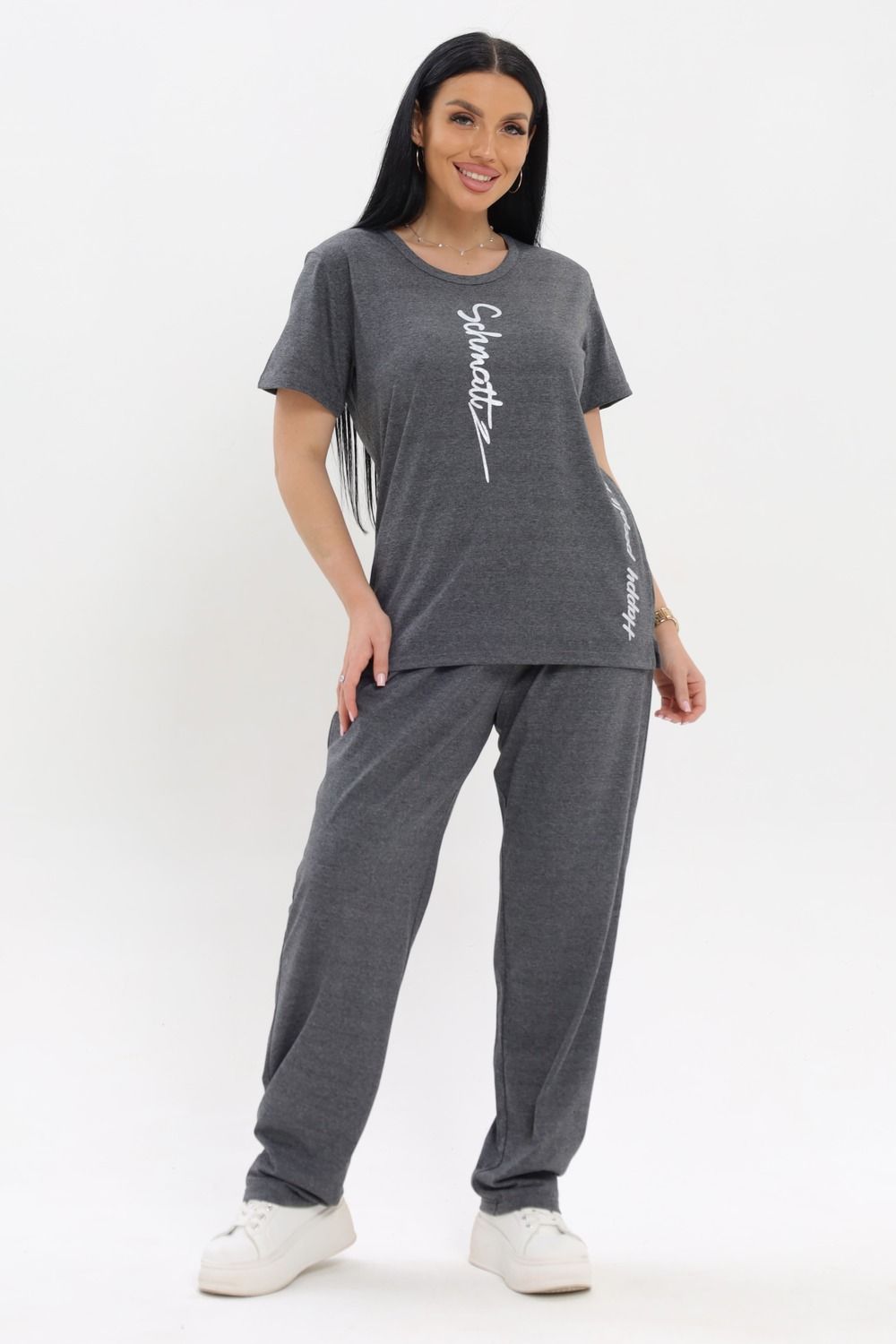 Костюм домашний с брюками CWC1024 - серый