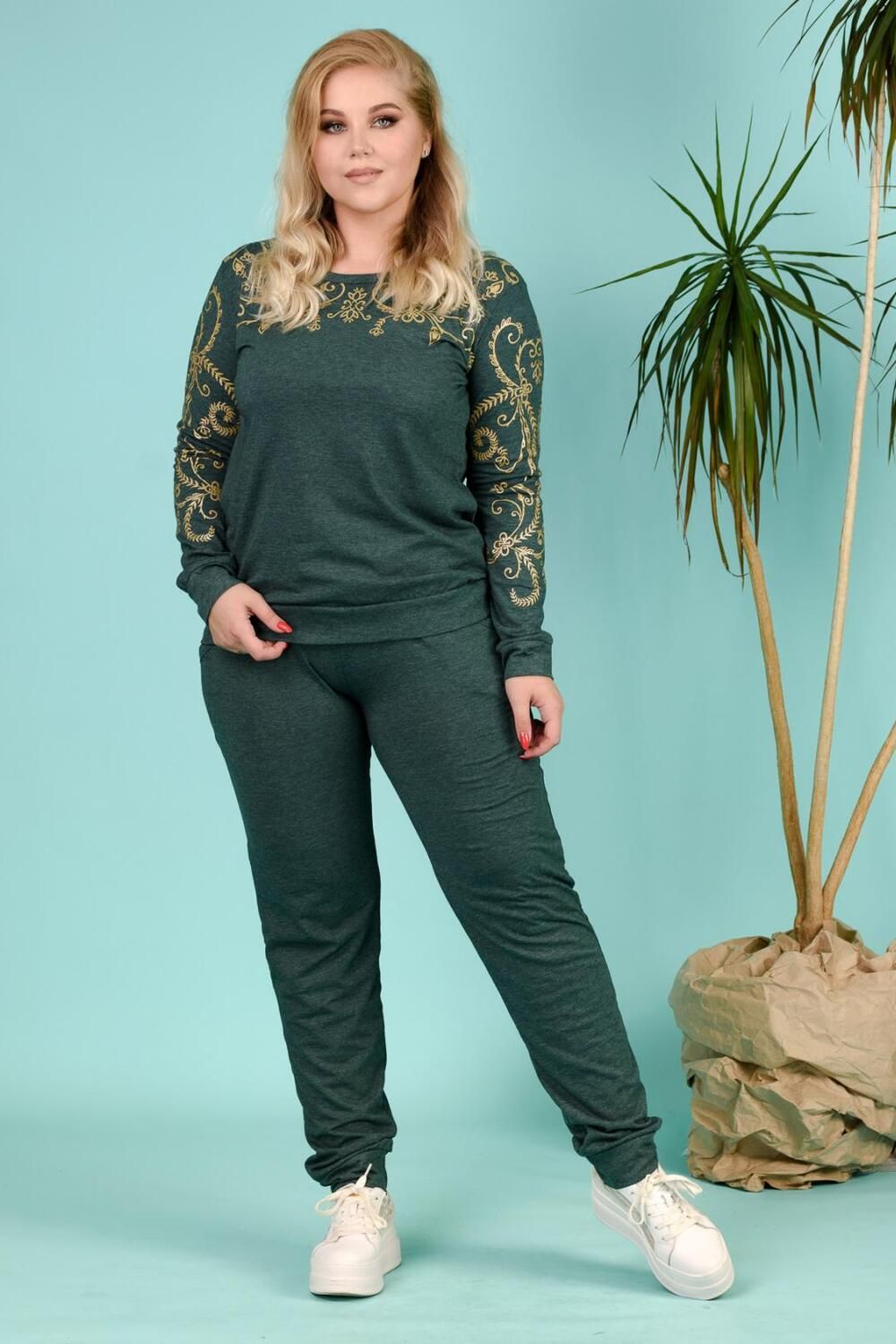 Костюм домашний с брюками CWC1008 - хаки