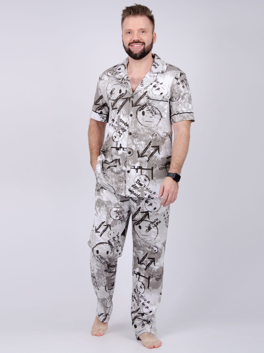 Премьер 2 пижама мужская - серый