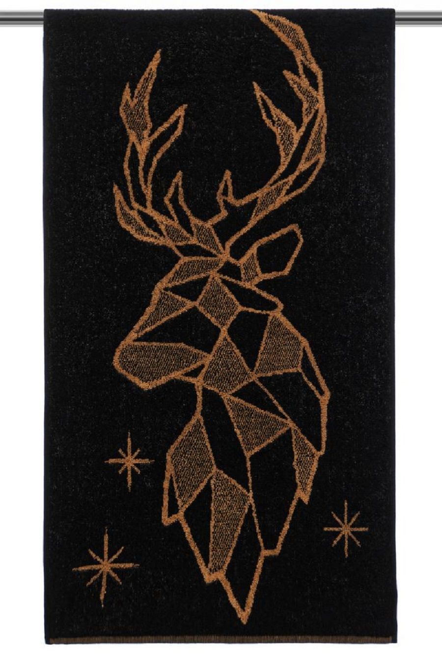 Полотенце махровое Royal deer - черный