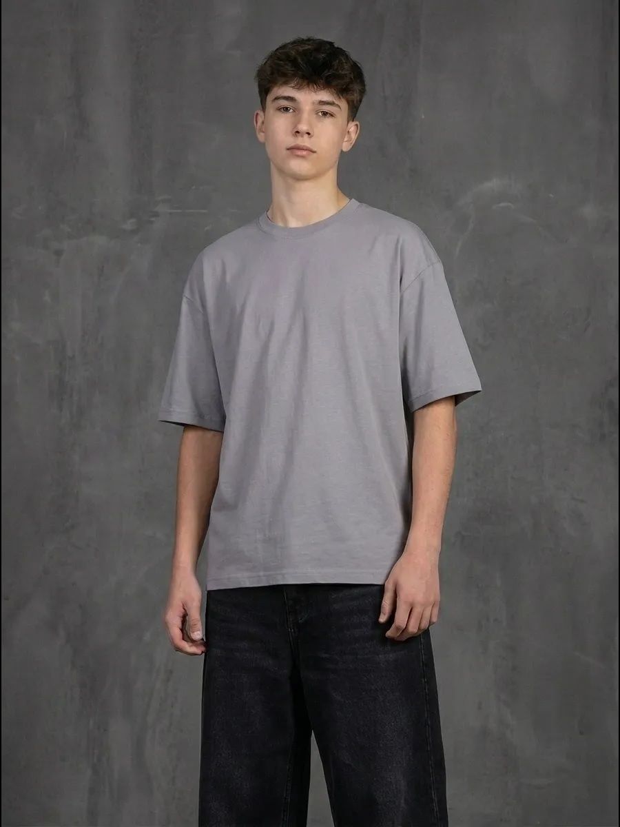 Футболка детская oversize 51361 - серый