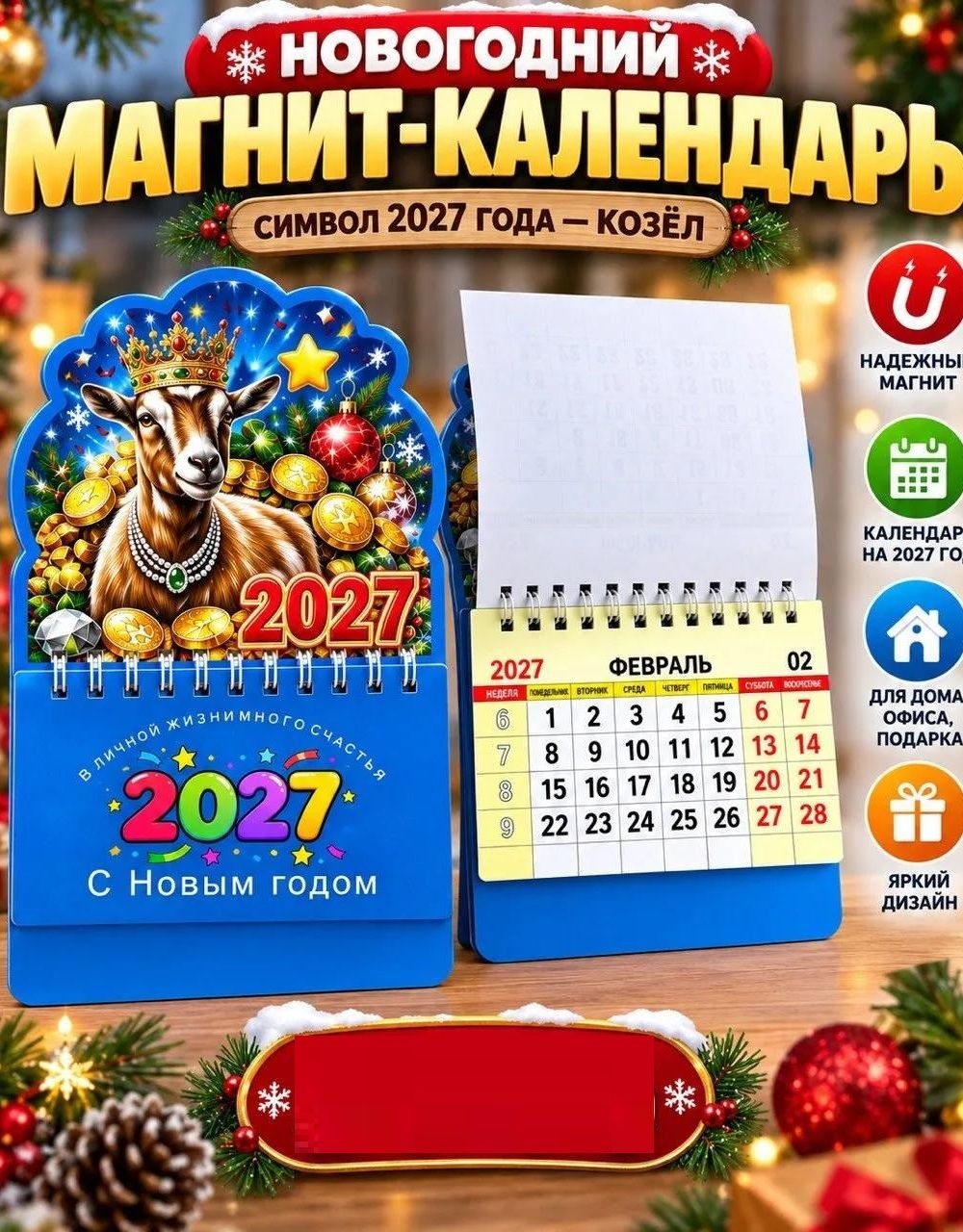 61232 Календарь магнит - ассорти