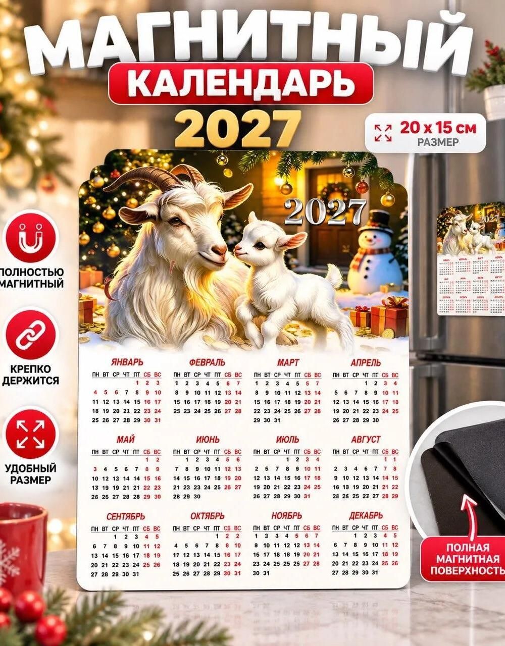 61231 Календарь магнит - ассорти