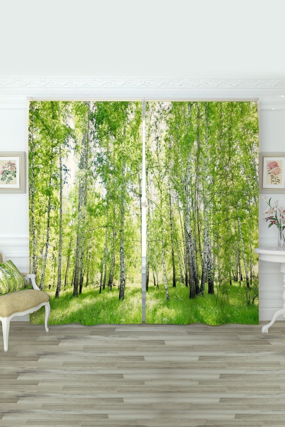 Фотошторы 10702 - зеленый