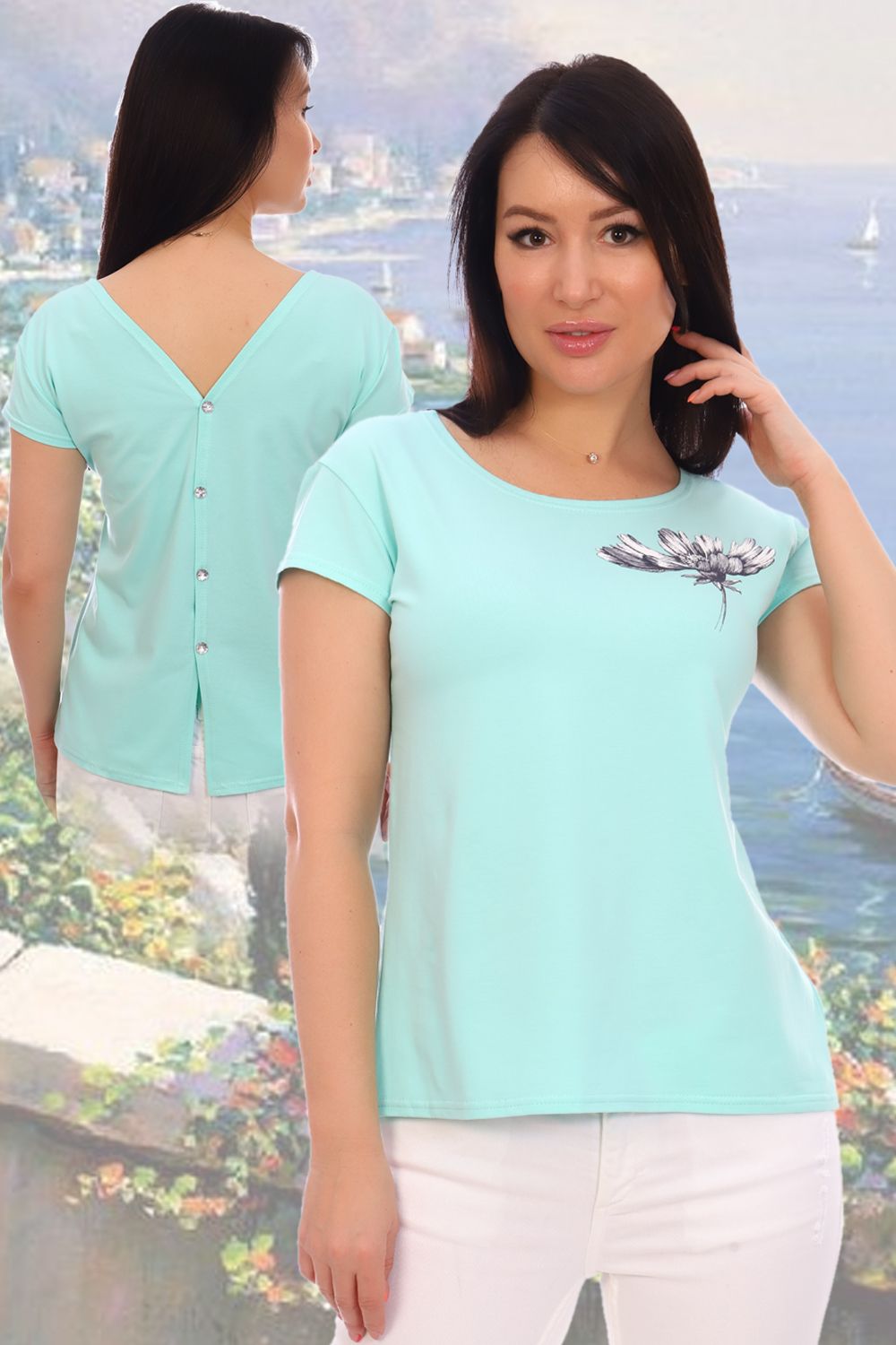 Футболка 24813 - ментол