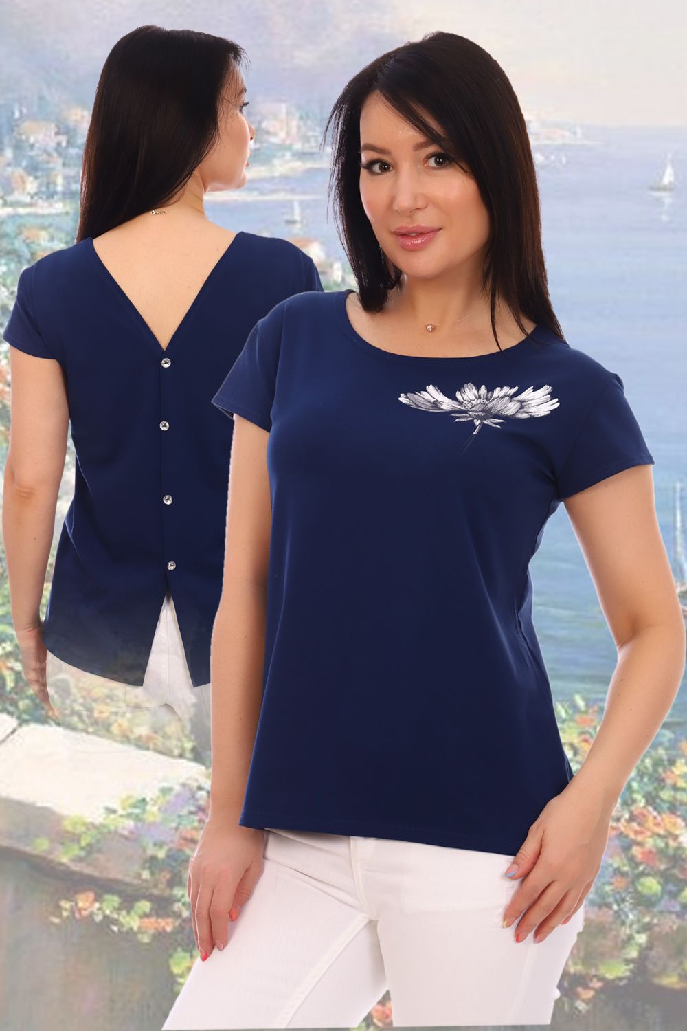 Футболка 24813 - синий