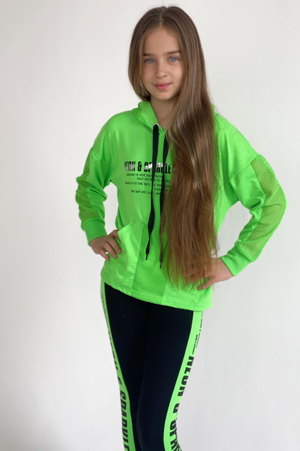 Толстовка 8102 детская - зеленый