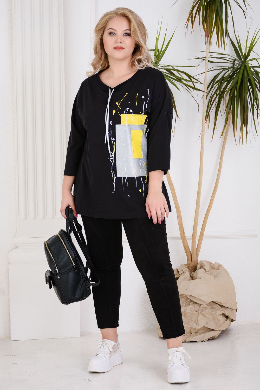 Футболка 4443 - черный