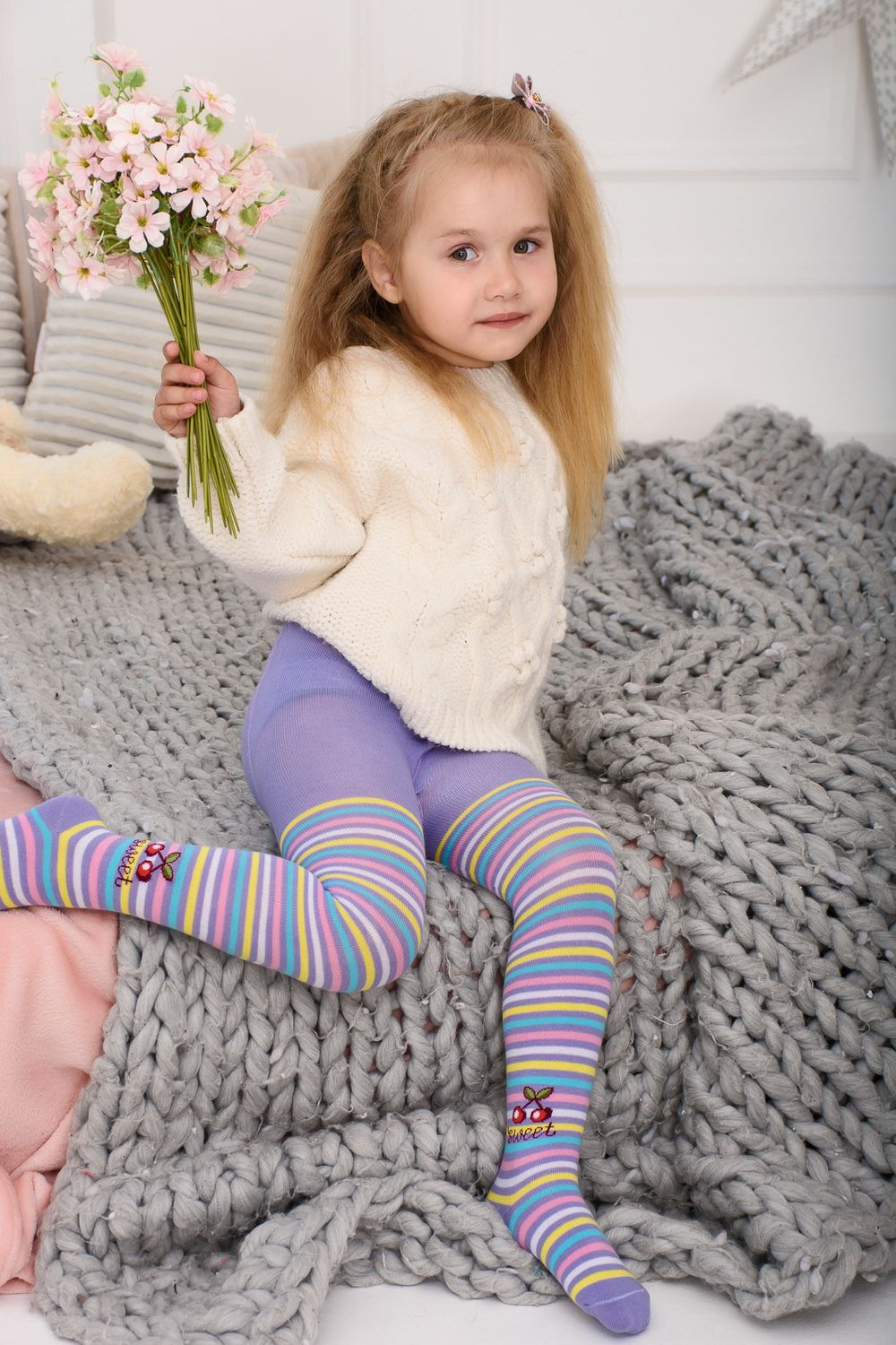 Колготки Вишенка детские - лиловый