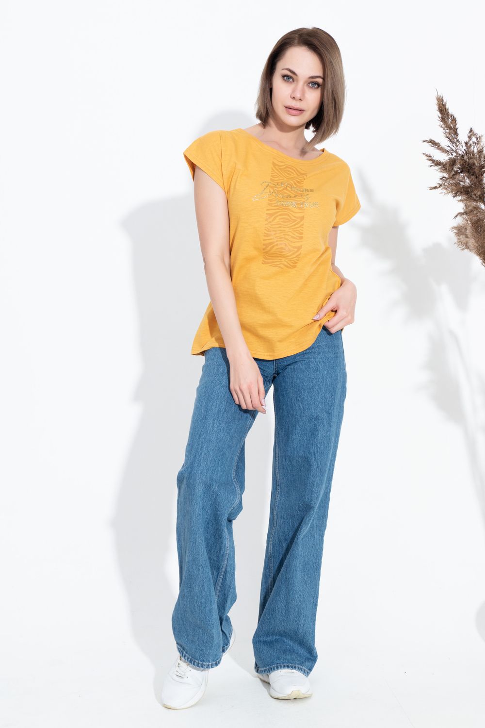 Футболка 24355 - горчица