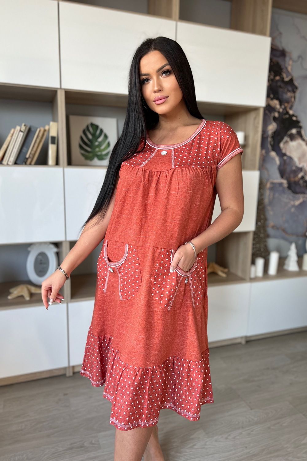 Платье 9099 - терракот