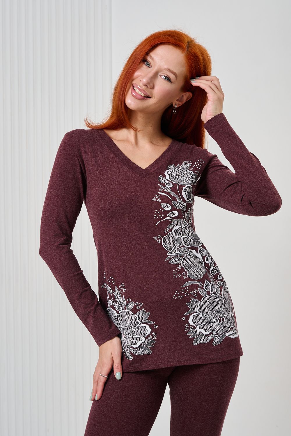 Джемпер Чезари - бордо